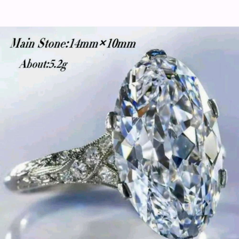 DIAMOND RING 925s BRIDAL ENGAGEMENT/WEDDING RING SIZE 10 NEW